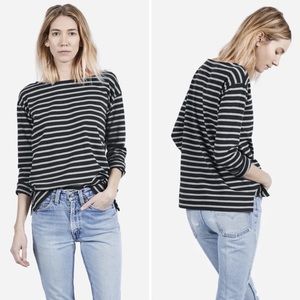 ✨ Everlane Stripe Quarter Sleeve Heavyweight Boatneck Top ✨